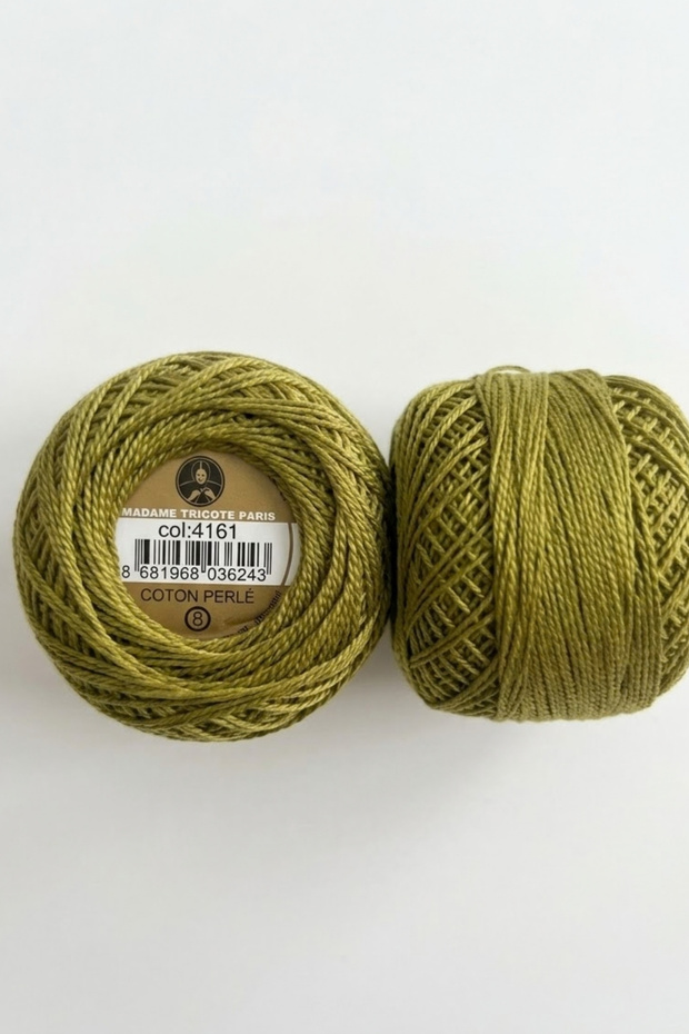1 piece ören coton perle 8 100% mercerized hand embroidery knitting yarn - color: 4161
