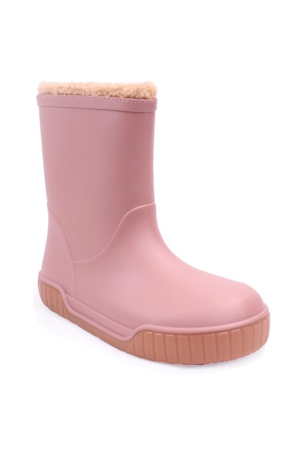 W10360 Pau Burreguito Pink Orthopedic Furry Girls' Rain Boots