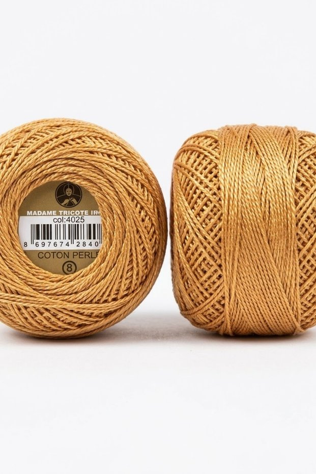 1 Piece Örenbayan Coton Perle 8 100% Mercerized Hand Embroidery Knitting Yarn - Color: 4025