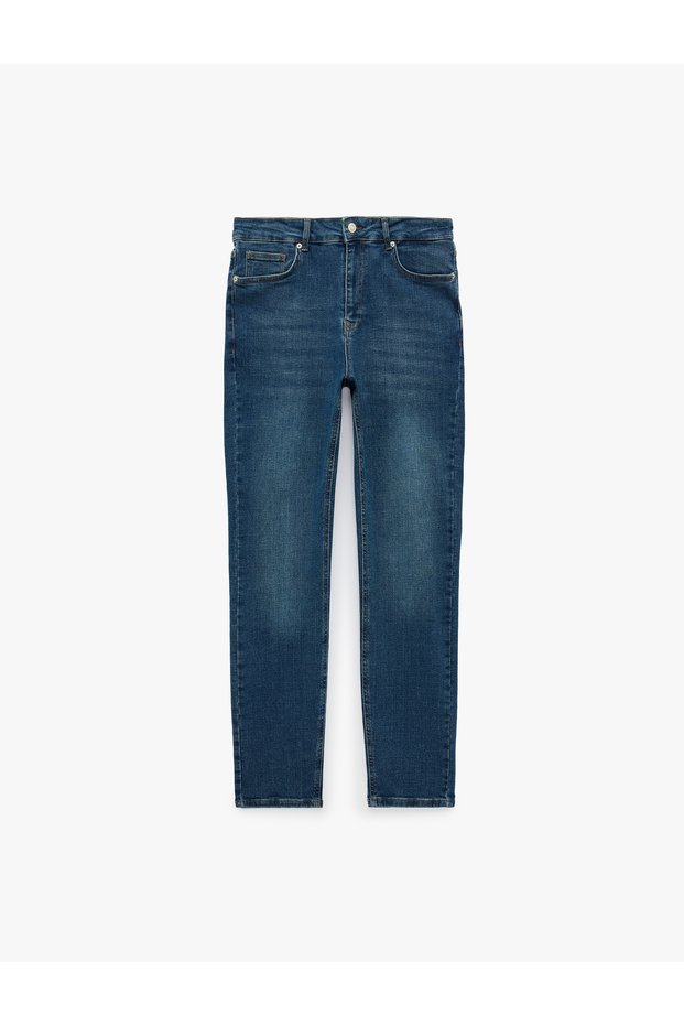 Normal Waist 5-Pocket Cotton Skinny Fit Jean Trousers - Michael Jean