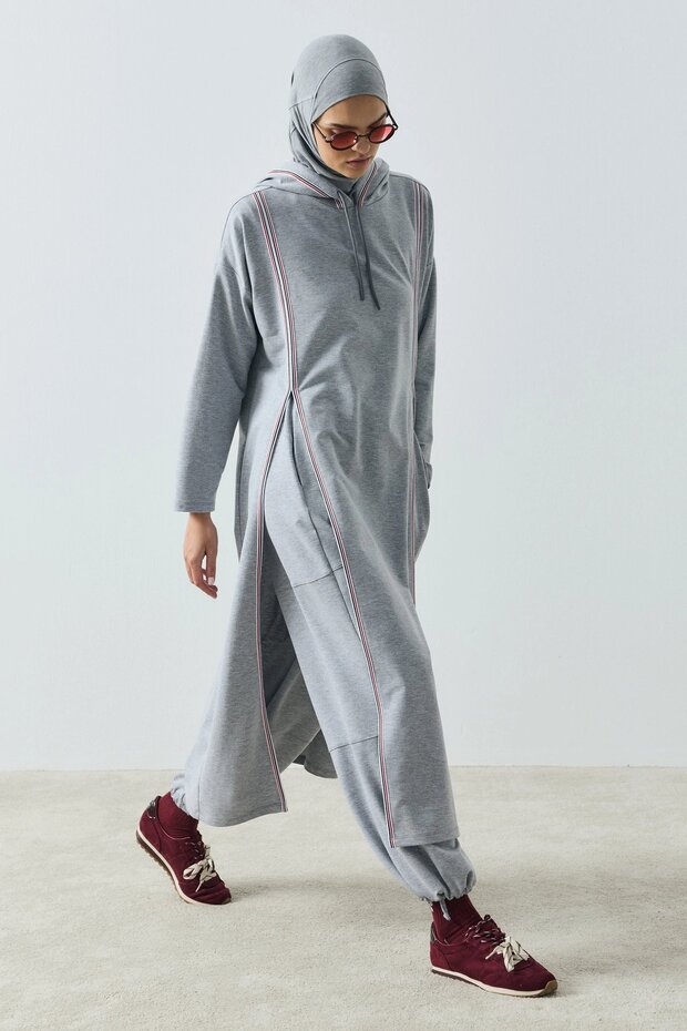 Colette Slit Sweatshirt Gray