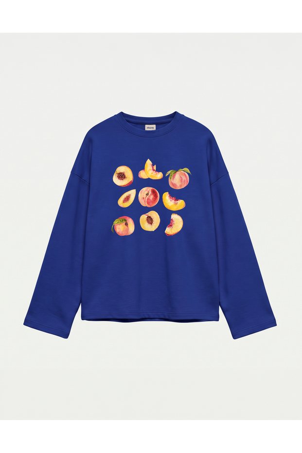 Oversize 100% Cotton 3 Thread Sweatshirt - Peach