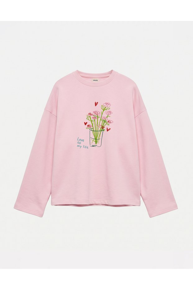 Oversize 100% Cotton 3 Thread Sweatshirt - Love of My Life