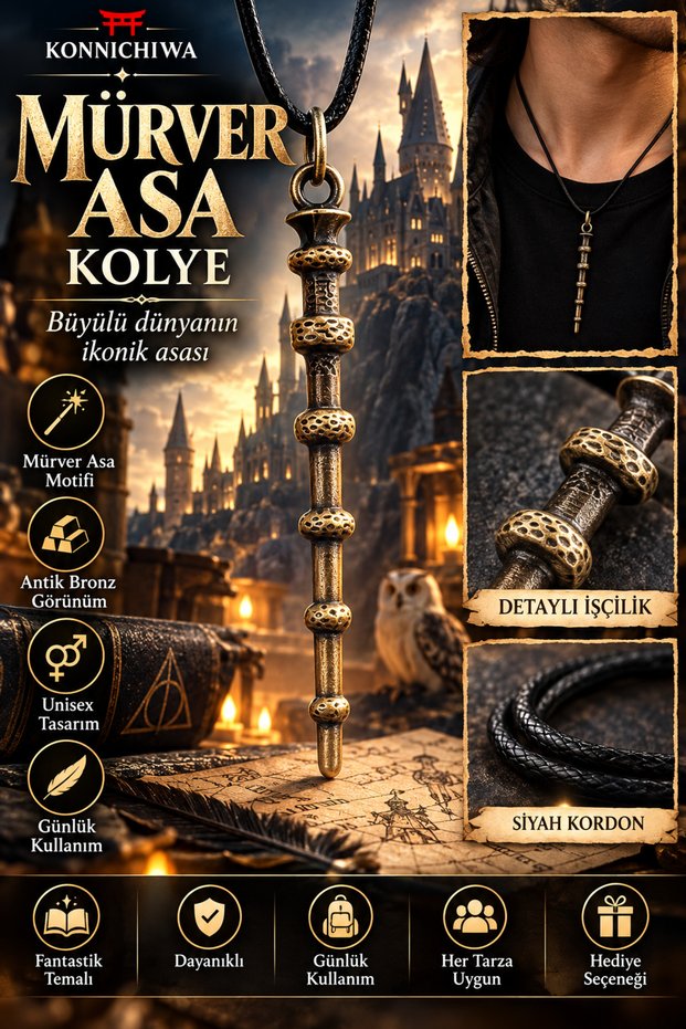 Fantastic Wand and Symbol Necklace 8 Models Unisex Themed Fantastic Necklace Models Unisex Elder Wand Felix Felicis Deathly Hallows