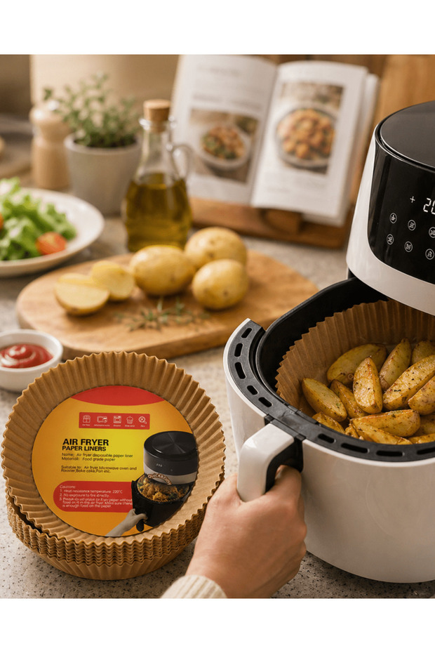 Airfryer Baking Paper 100 Pieces Non-Stick Oil-Proof Paper