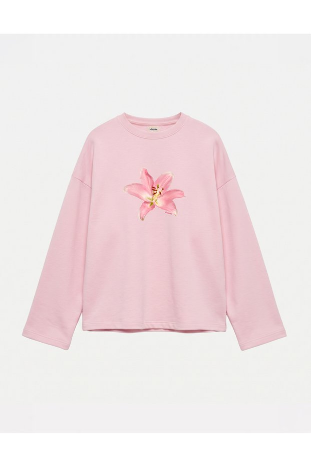 Oversize 100% Cotton 3 Thread Sweatshirt - Lily