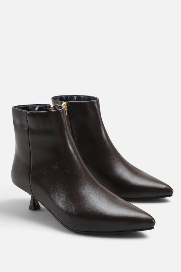 Vi̇sta Women's Short Heeled Pointed Toe Boots A012-K35