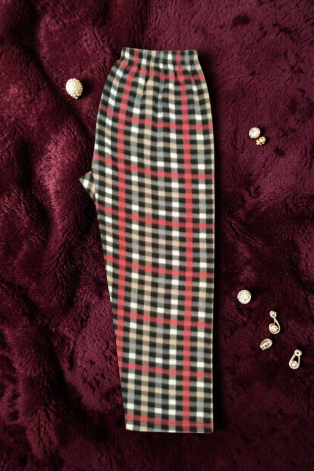 Women's Battal Fleece Fabric Pajama Bottoms Soft Comfortable Fit Mesh Large Size