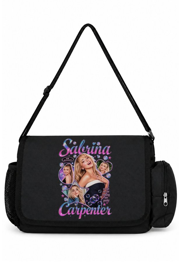 Sabrina Carpenter Singer Printed School, Sports, Office Multi-Purpose Messenger Bag