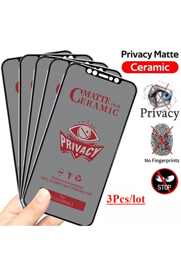 iPhone 13 mini 3 Pcs 3Pcs Matte Ceramic Privacy Screen Protectors For iPhone 16e 16 Pro Max XR XS X