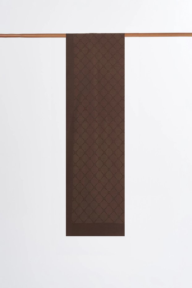 Logo Detailed Modal Shawl Espresso