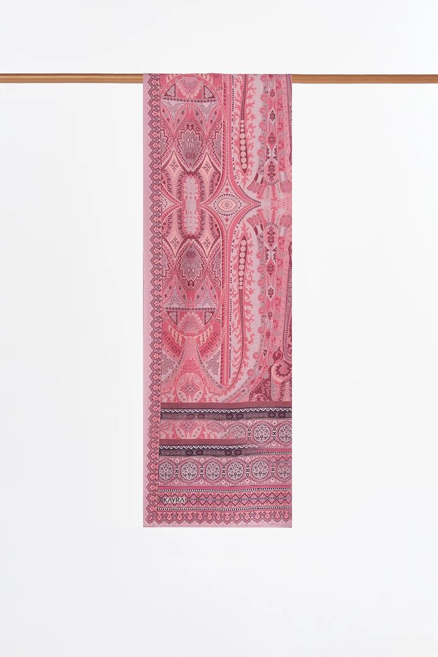 Ethnic Pattern Lyocell Shawl Powder