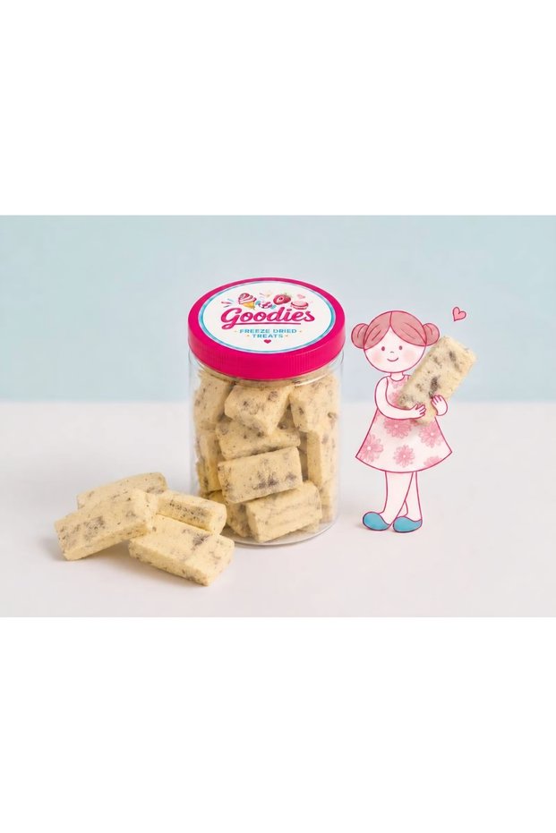 Freezedried brownies banana icecream