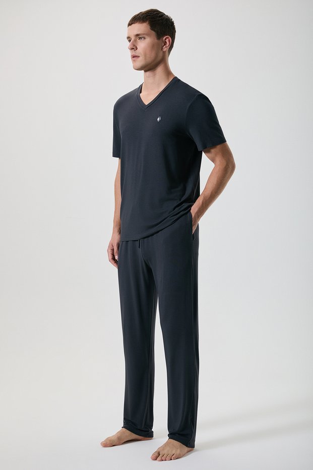 Modal Soft Texture V-Neck Pajama Set