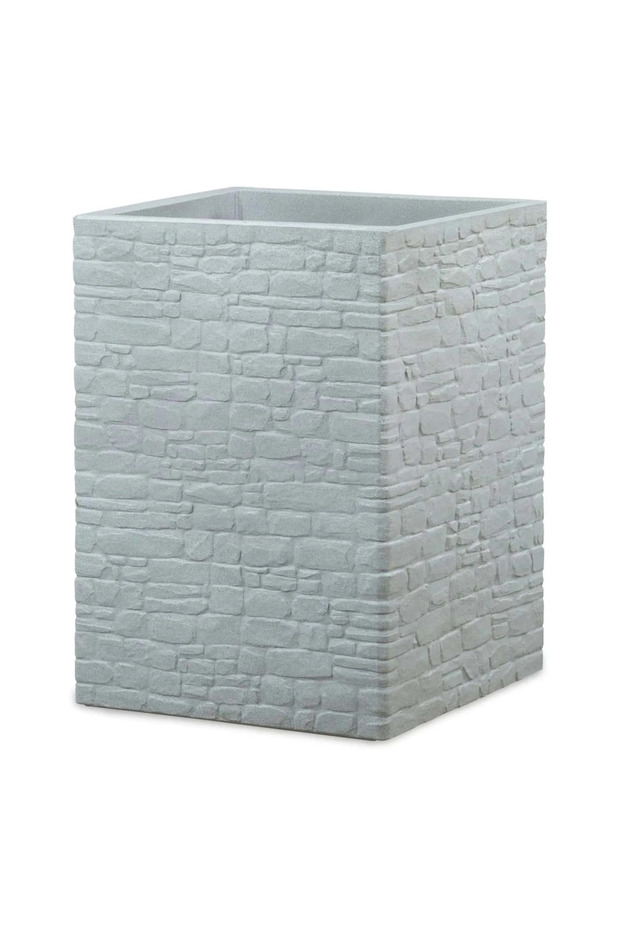 Muretto High Plastic Plant Pot (38 x 38 x 54 cm, Gray)