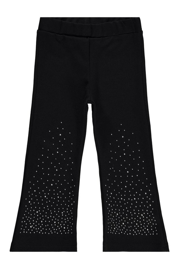 Stone Printed Leggings for 2-5 Years - Black