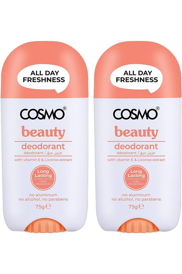 Cosmo Body Care Beauty Deodorant Stick For Women & Men 75g Pack Of 2 | Vitamin E & Licorice Extract | Long Lasting | Underarm Odor Protect | No Aluminum | No Alcohol | All Day Fresh | All Skin Types