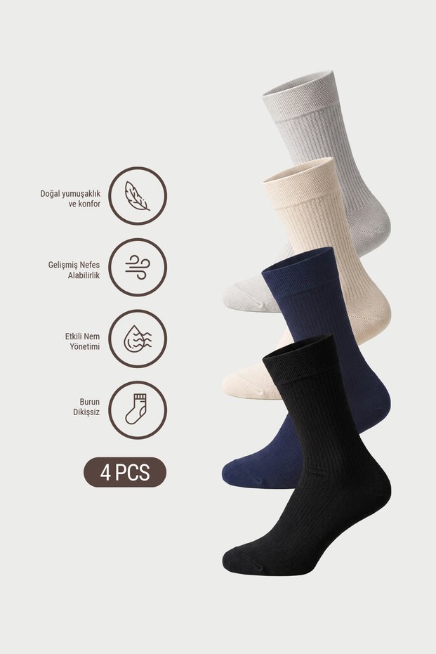 Women's Bamboo Socks 4-Piece Set - Softfit