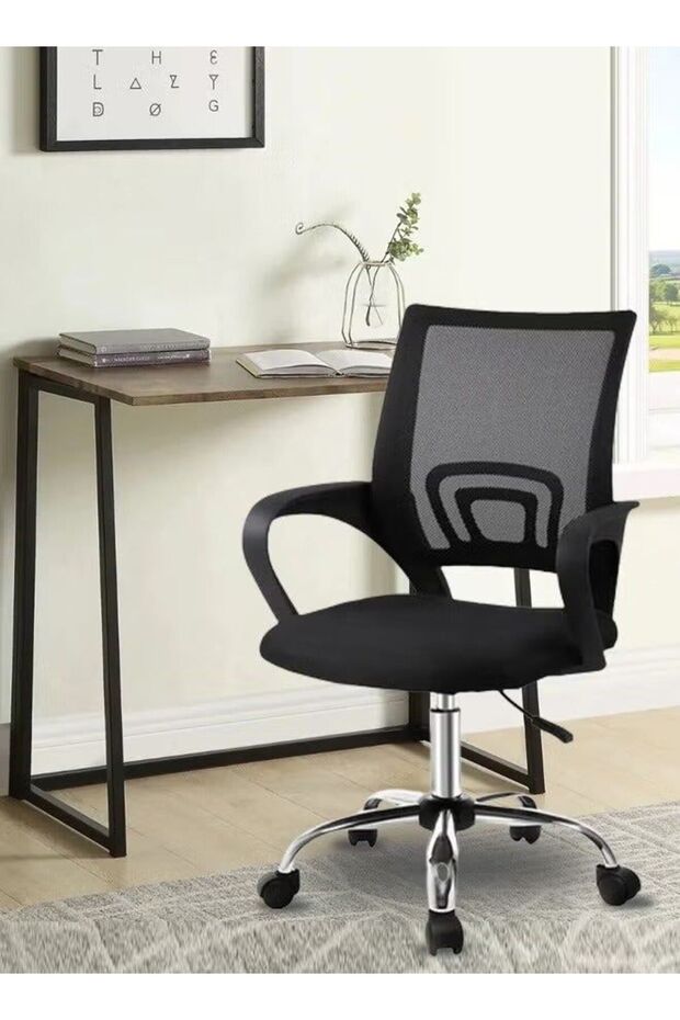Premium Mesh Office Staff Chair: Ergonomic Design, Advance Lumbar Support, Tilt Mechanism, and Grey PU Wheels - Elevate Your Workspace Comfort | The Perfect Office, Desk, or Work Chair