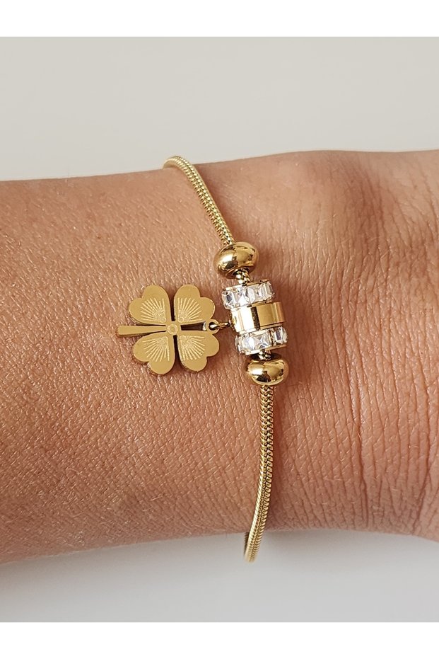 Lucky Clover Protection, Money Grabovoi Charm Bracelet