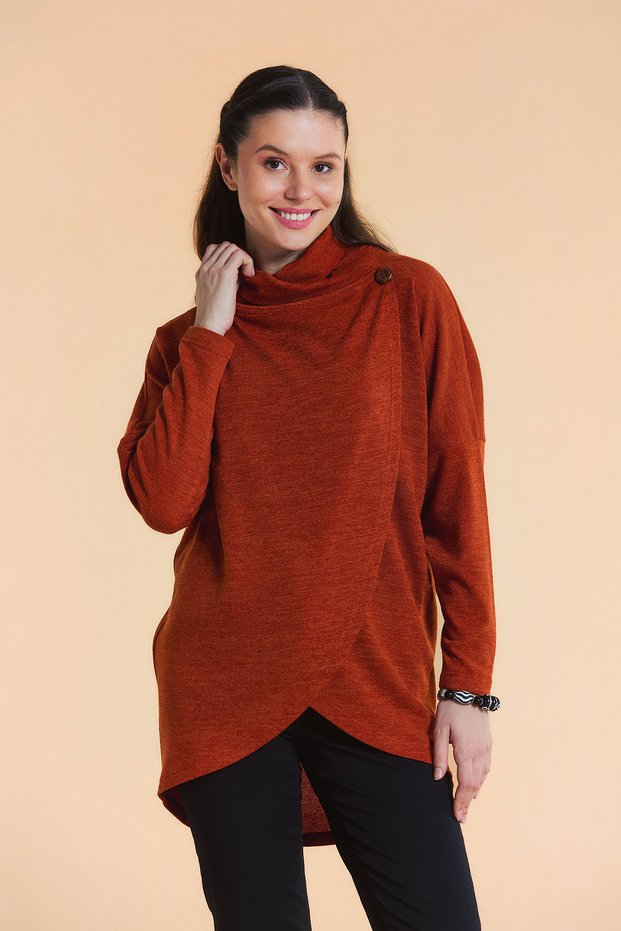 Degaje Collar Button Detailed Cardigan