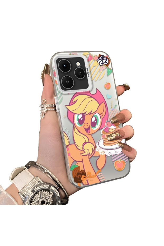 Tecno Spark 40 Compatible Acrylic Hard Back Panel with Silicone Edges Applejack Patterned Phone Case