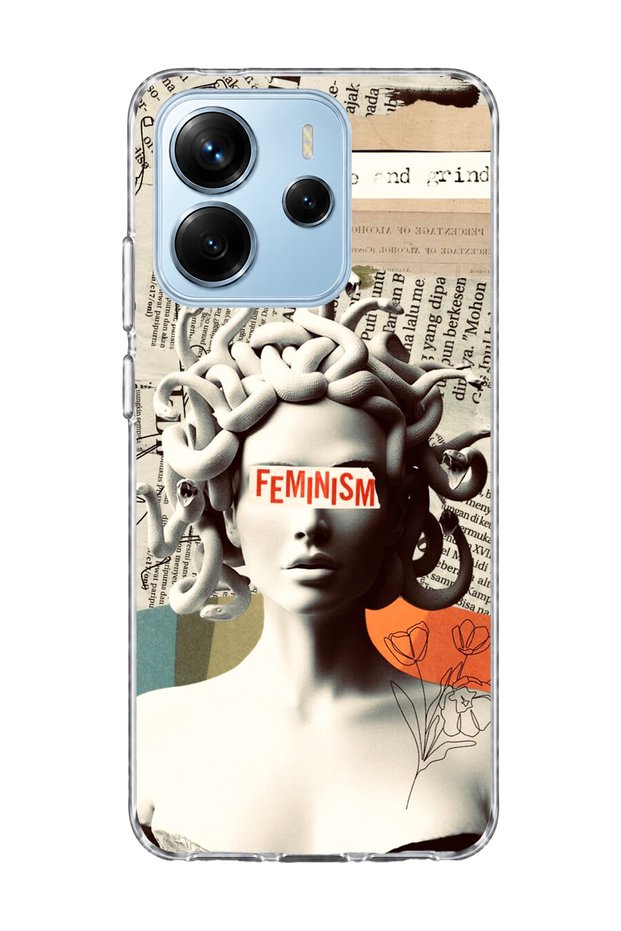 Redmi Note 14 4g Compatible Simli Colorful Beam Printed Transparent Phone Case