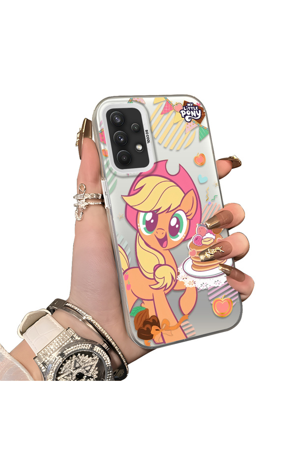 Samsung Galaxy A32 4g Compatible Acrylic Hard Back Panel Silicone Edged Applejack Patterned Phone Case