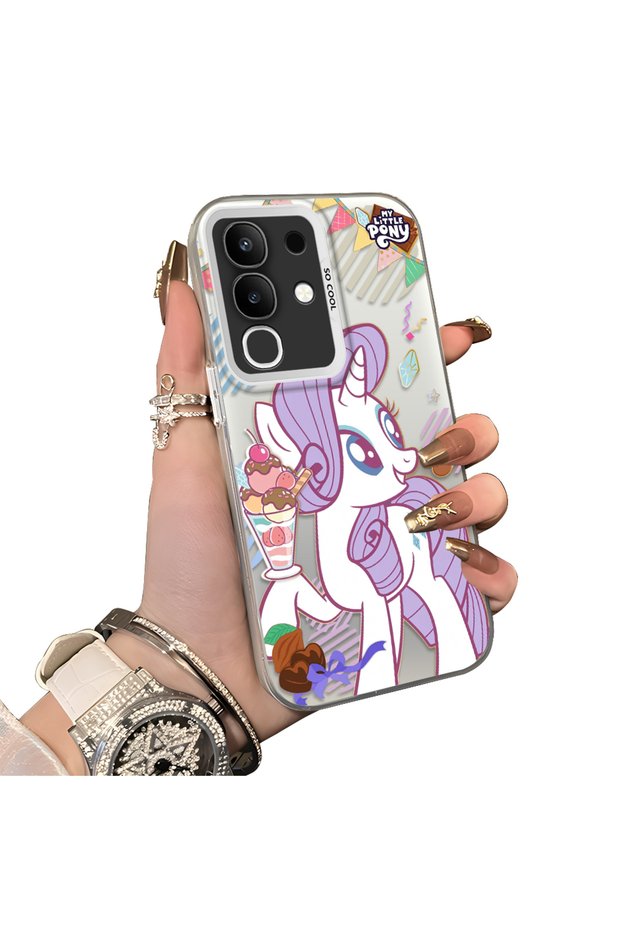 Vivo Y29 4g(V2434) Compatible Acrylic Hard Back Panel with Silicone Edges Rarity Patterned Phone Case