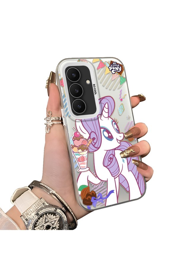 Rarity Patterned Phone Case with Silicone Edges and Acrylic Hard Back Panel Compatible with Samsung Galaxy S25 Fe