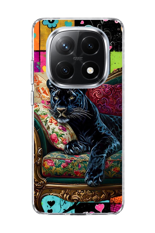 Redmi Note 14 Pro Plus 5g Compatible Black Panther Printed Transparent Phone Case