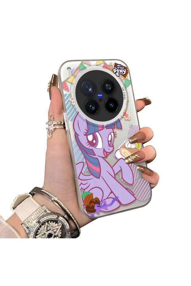 Vivo X300 Pro Compatible Acrylic Hard Back Panel with Silicone Edges Twilight Sparkle Patterned Phone Case