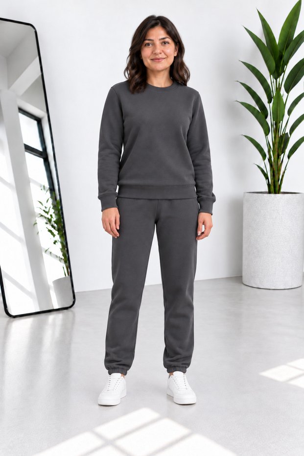 Premium Quality Comfortable Fit 3-Ply Cotton Zero-Collar Sweat Suit