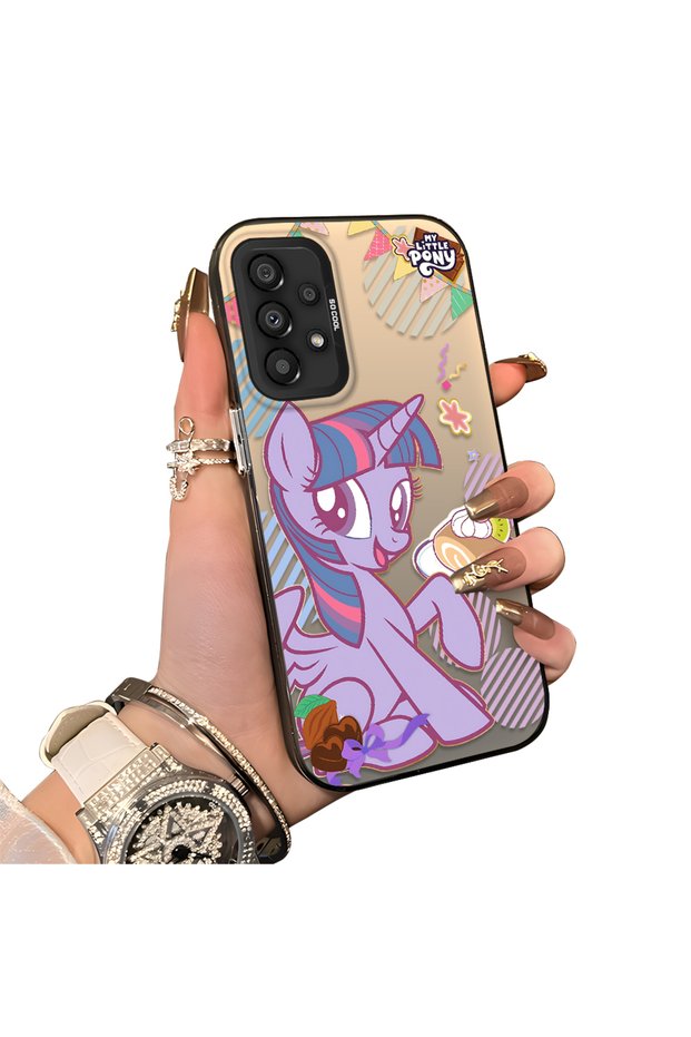 Samsung Galaxy A33 Compatible Acrylic Hard Back Panel Silicone Edged Twilight Sparkle Patterned Phone Case