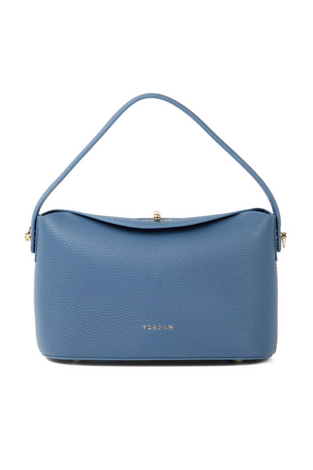 Blue Genuine Leather Women's Shoulder Bag - S26K1Bc80629-M58