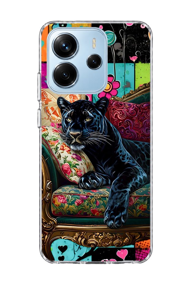 Redmi Note 14 4g Compatible Yellow Dog Green Heart Printed Transparent Phone Case