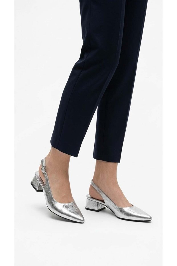 Silver Women's Daily Heeled Shoes 036.3910