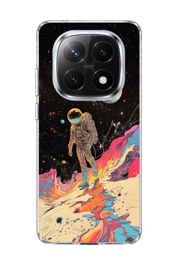 Redmi Note 14 Pro Plus 5g Compatible Astronaut Space Walk Printed Transparent Phone Case