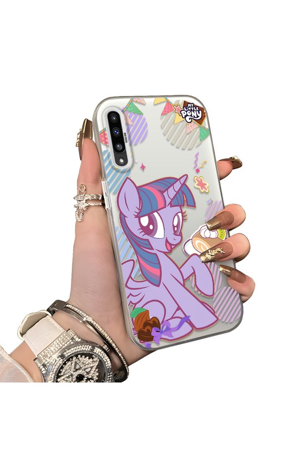 Twilight Sparkle Patterned Phone Case with Silicone Edges and Acrylic Hard Back Panel Compatible with Samsung Galaxy A50/A50S/A30S