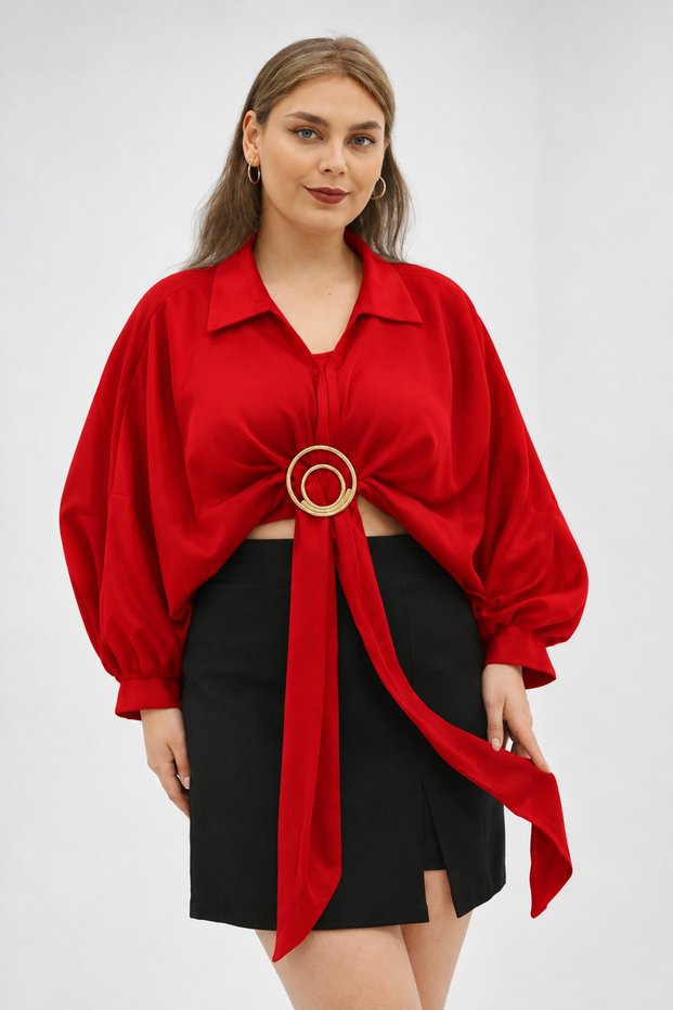 Plus Size Shirt with Specially Designed Accessories for Night and Day
