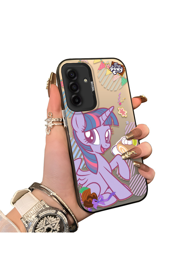 Samsung Galaxy A17 4G/5G Compatible Acrylic Hard Back Panel with Silicone Edges Twilight Sparkle Patterned Phone Case