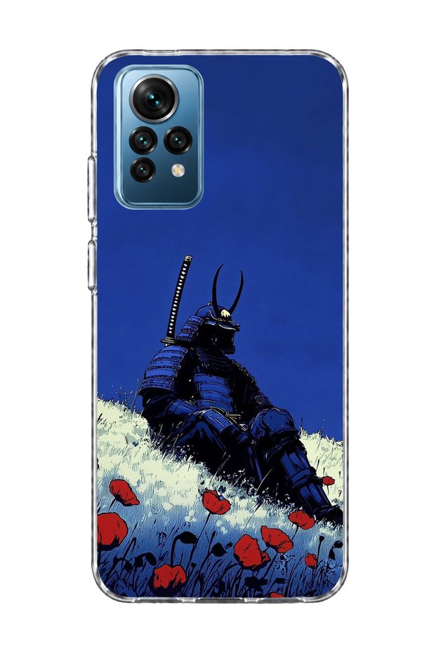Redmi Note 12 Pro 4g Compatible Blue Samurai Weasel Printed Transparent Phone Case