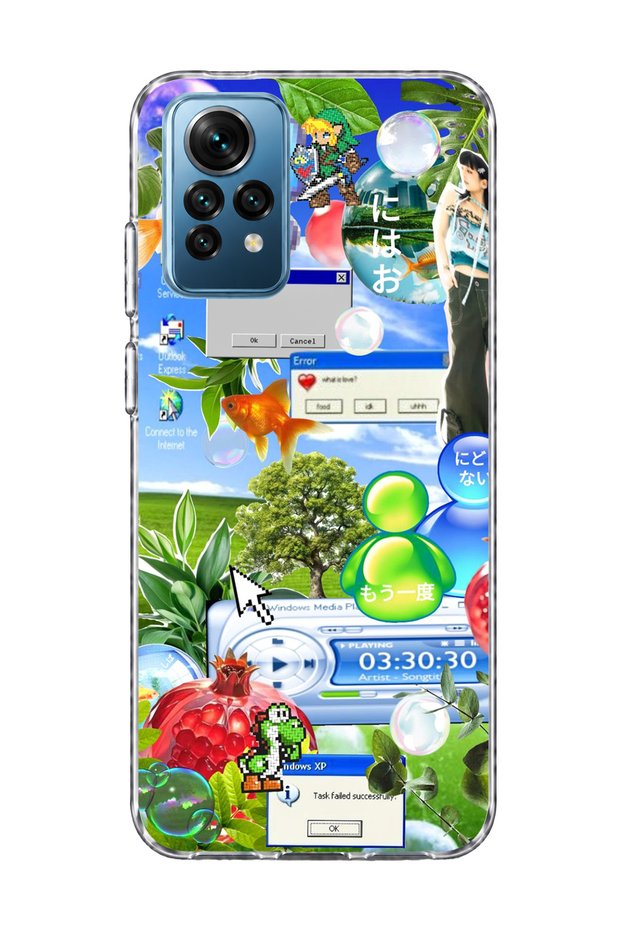 Redmi Note 12 Pro 4g Compatible Green Nature Desktop Printed Transparent Phone Case