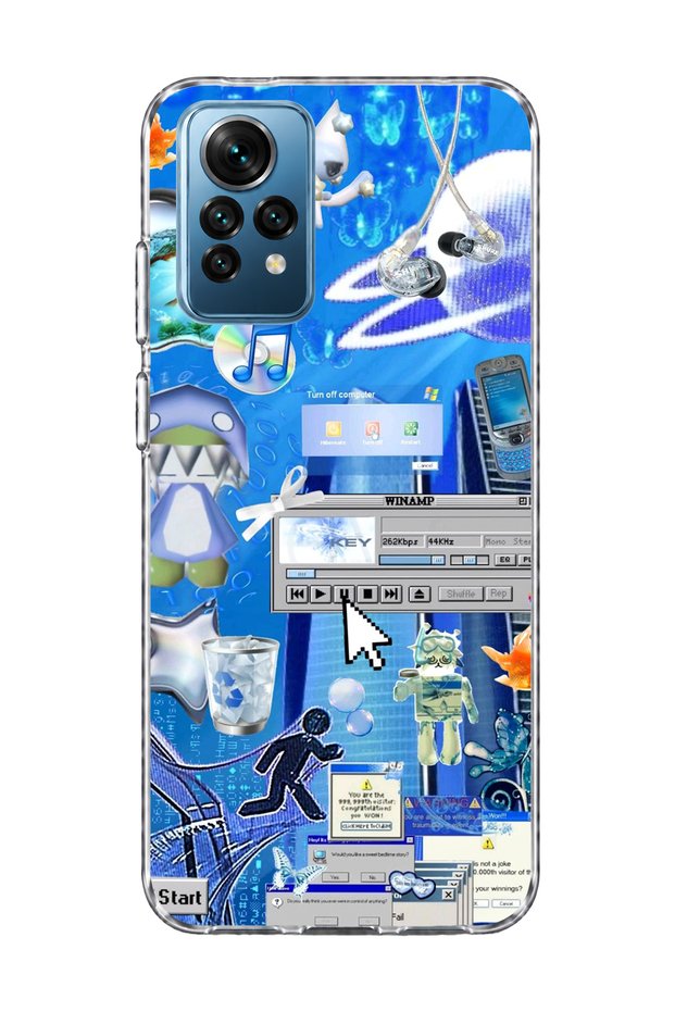 Redmi Note 12 Pro 4g Compatible Goldfish Computer Printed Transparent Phone Case
