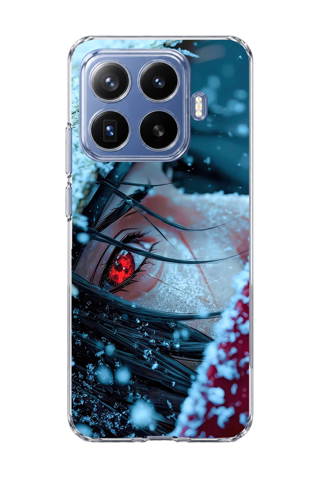 Mi 17t Pro Compatible Anime Red Eye Printed Transparent Phone Case