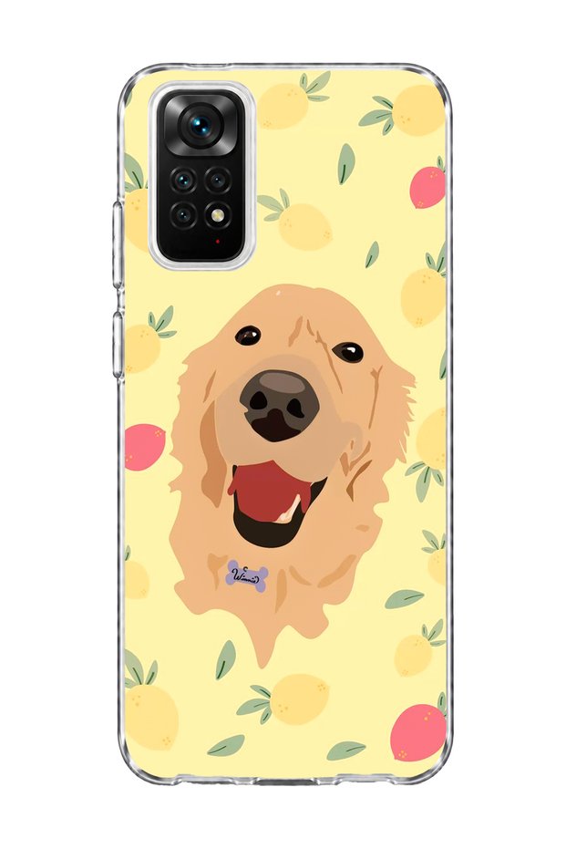 Redmi Note 11 / 11S Compatible Yellow Dog Lemon Printed Transparent Phone Case