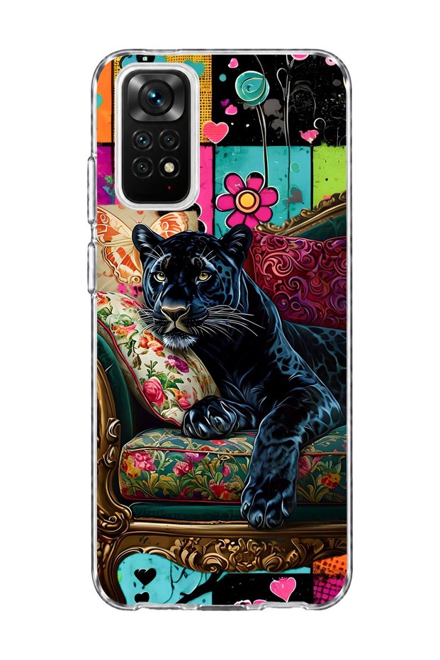 Redmi Note 11 / 11S Compatible Black Panther Printed Transparent Phone Case