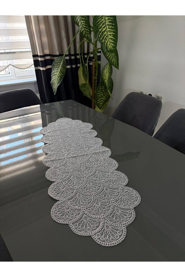 French Lace Luxury Tulle Guipure Chic Single Runner 40X110 cm