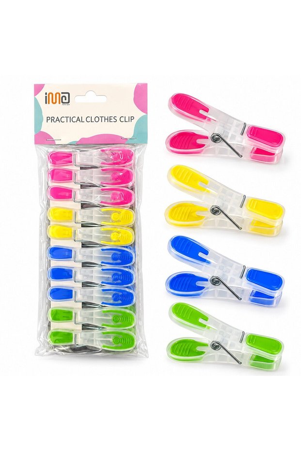 İm@ Silicone Latch Colorful Mouth & Push-Open Transparent Plastic
