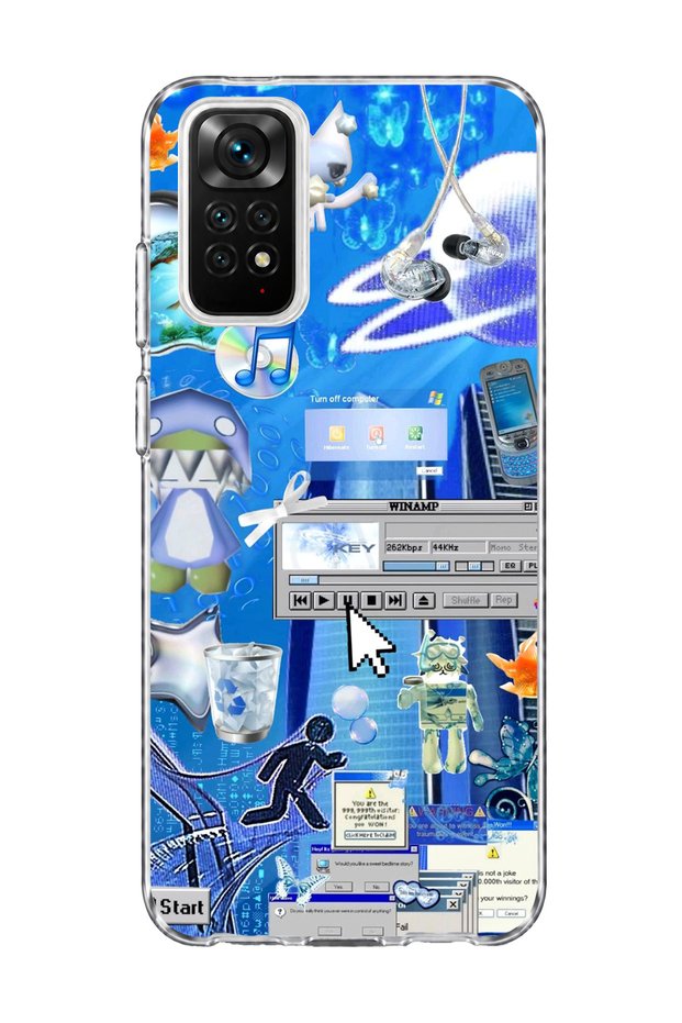 Redmi Note 11 / 11S Compatible Goldfish Computer Printed Transparent Phone Case